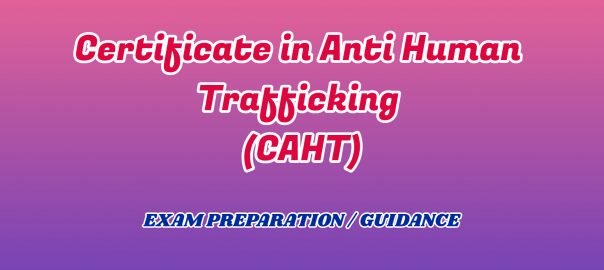 Certificate in Anti Human Trafficking ignou detail