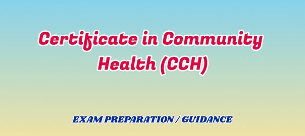 Certificate in Community Health ignou detail