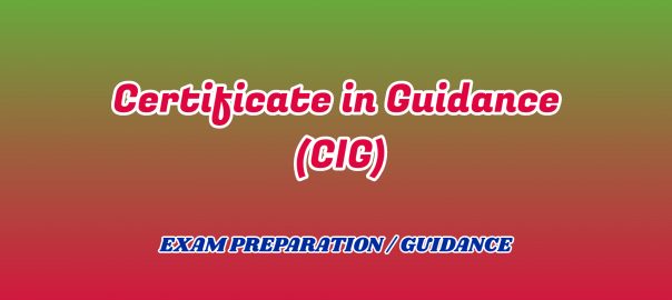 Certificate in Guidance ignou detail and support