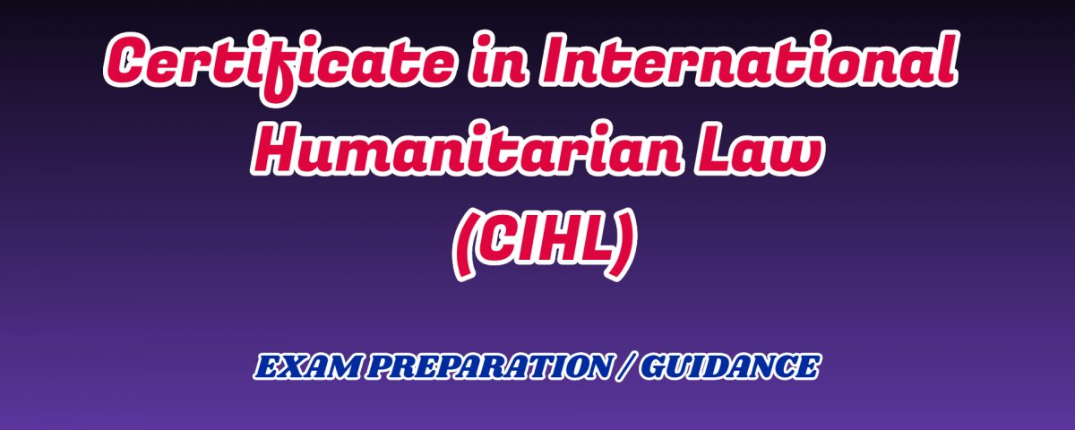 Certificate in International Humanitarian Law ignou detail