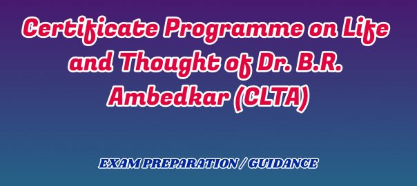 Life and Thought of Dr. B.R. Ambedkar ignou detail