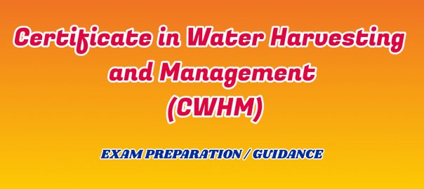water Harvesting and Management ignou