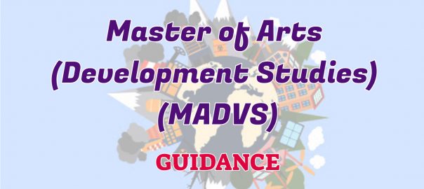 Master of Arts Development Studies MADVS