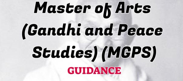 master of arts gandhi and peace study