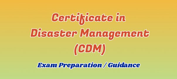 certificate in disaster management ignou