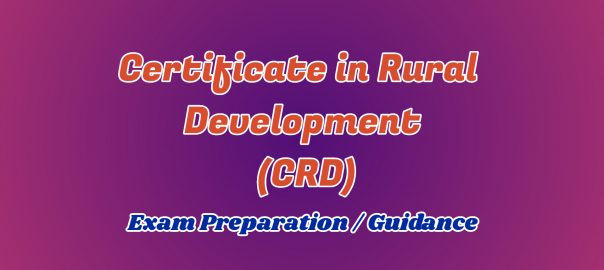 Certificate in Rural Development ignou