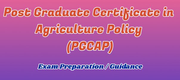 Post Graduate Certificate in Agriculture Policy ignou