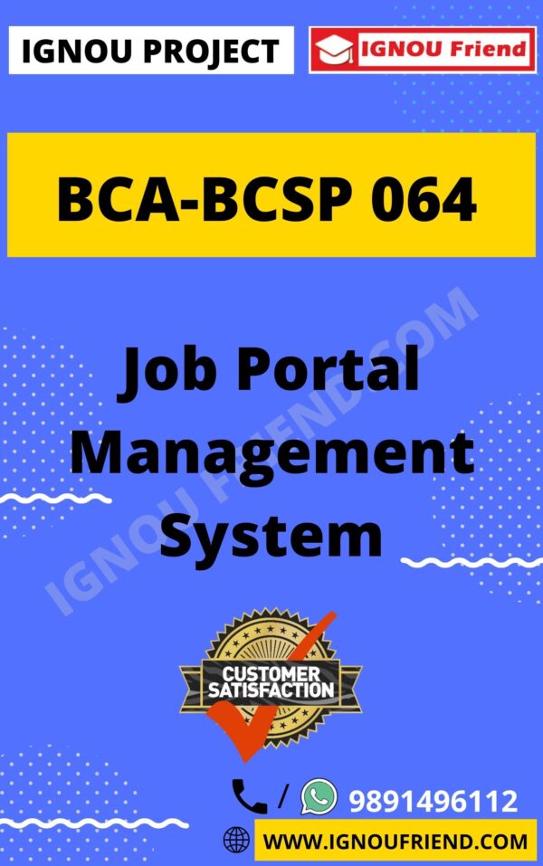 ignou-bca-bcsp064-synopsis-only-Job Portal Management System