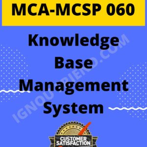 Ignou MCA MCSP-060 Synopsis Only, Topic - Knowledge Base Management system