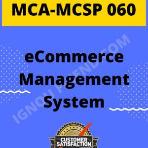 Ignou MCA MCSP-060 Synopsis Only, Topic - eCommerce Management system