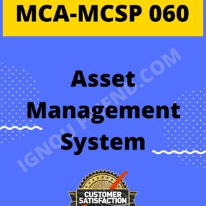 Ignou MCA MCSP-060 Synopsis Only, Topic - Asset Management system
