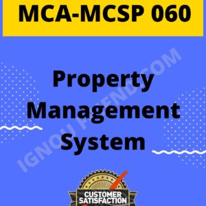 Ignou MCA MCSP-060 Synopsis Only, Topic- Property Management system