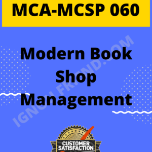 Ignou MCA MCSP-060 Synopsis Only, Topic- Modern Book Shop Management