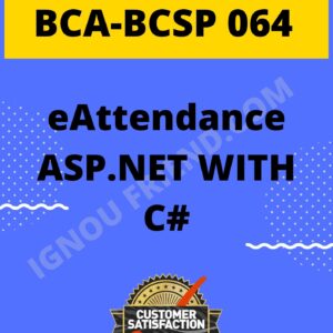 ignou-bca-bcsp064-synopsis-only- eAttendance ASP.NET with C#