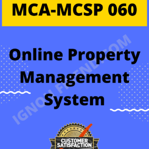 Ignou MCA MCSP-060 Synopsis Only, Topic - Online Property Management System
