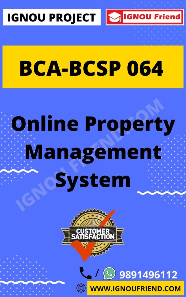 ignou-bca-bcsp064-synopsis-only- Online Property Management System