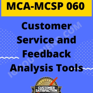Ignou MCA MCSP-060 Synopsis Only, Topic - Customer Service and Feedback Analysis Tools