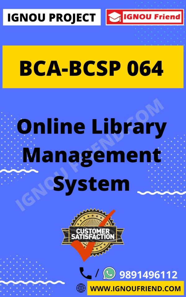 ignou-bca-bcsp064-synopsis-only- Online Library Management System