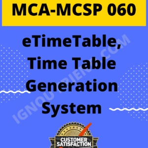 eTime Table, Time Table Generation System