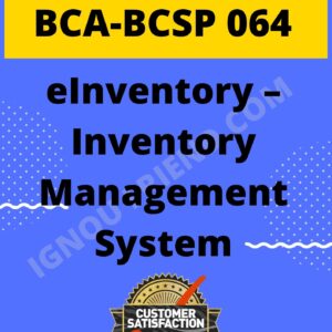 ignou-bca-bcsp064-synopsis-only- eInventory Management System