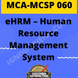 Ignou MCA MCSP-060 Synopsis Only, Topic- eHRM Human Resource Management System