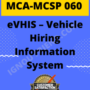Ignou MCA MCSP-060 Synopsis Only, Topic - eVHIS - vehicle Information System