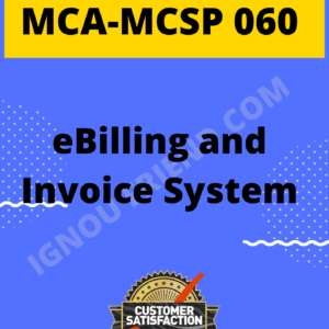 Ignou MCA MCSP-060 Synopsis Only, Topic - eBilling and Invoice System
