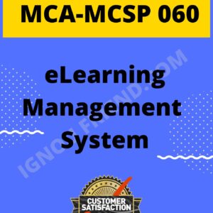 Ignou MCA MCSP-060 Synopsis Only, Topic- eLearning Management System