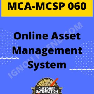 Ignou MCA MCSP-060 Synopsis Only, Topic - Online Asset Management System