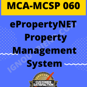 Ignou MCA MCSP-060 Synopsis Only, Topic - ePropertyNET Property Management System