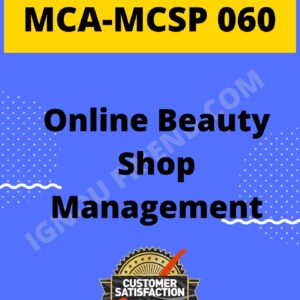 Ignou MCA MCSP-060 Synopsis Only, Topic- Online Beauty Shop Management System