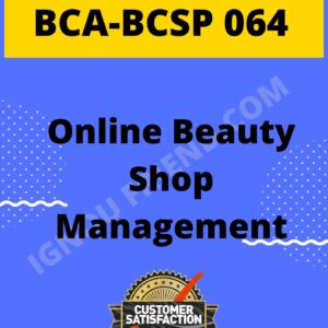 ignou-bca-bcsp064-synopsis-only- Online Beauty Shop Management System