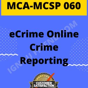 Ignou MCA MCSP-060 Synopsis Only, Topic - eCrime Online Crime Portal