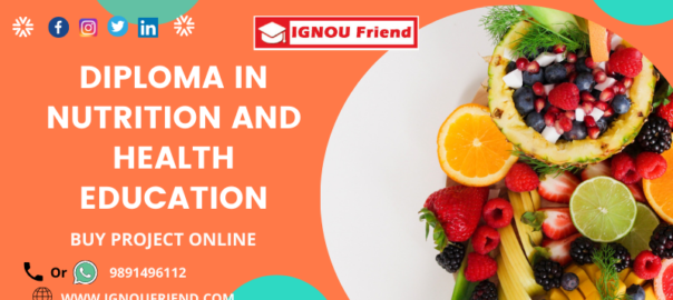 DIPLOMA IN NUTRITION AND HEALTH EDUCATION