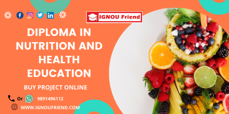 diploma in nutrition and health education