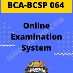 Ignou BCA BCSP-064 Complete Project, Topic - Online Examination System